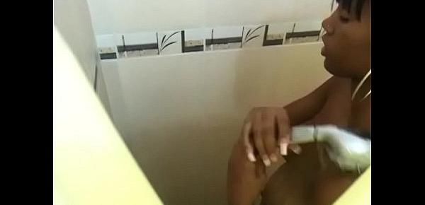  Toticos.com dominican porn | 18yo dominican teen Sugely gets her tiny black ass spooked in the motherfucking shower by tourist gringo